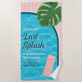 Serviette De Plage Last Splash Bachelorette Weekend Pool Party (Devant)