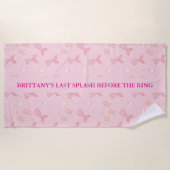 Serviette De Plage Last Splash Mermaid Bachelorette Personalized (Devant)