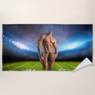 Serviette De Plage L'athlète masculin musclé sexy de SlipperyJoe déli