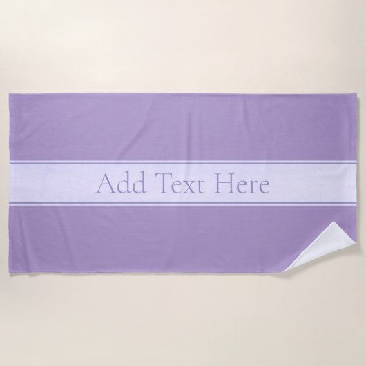 Serviette De Plage Lavande Lumière Personnalisable Purple (Devant)