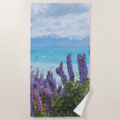 Serviette De Plage lavande sur le rivage du lac (Devant)