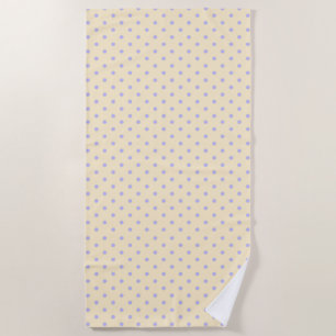 Serviette De Plage Lavande violet pois et jaune