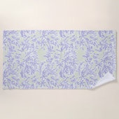 Serviette De Plage Lavender Agapanthus Flower Sage Green (Devant)