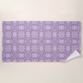 Serviette De Plage Lavender Mauve rose violet géométrique Art Abstrai (Devant)