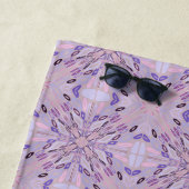 Serviette De Plage Lavender Mauve rose violet géométrique Art Abstrai (En situation)