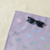 Serviette De Plage Lavender Ombre Arc-en-ciel (En situation)