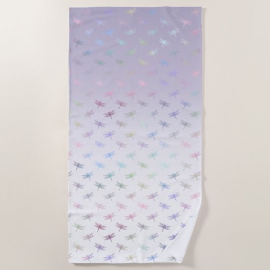 Serviette De Plage Lavender Ombre Arc-en-ciel (Devant)