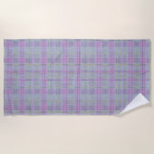 Serviette De Plage Lavender Plaid Harmony  (Devant)