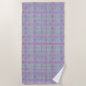 Serviette De Plage Lavender Plaid Harmony  (Devant)