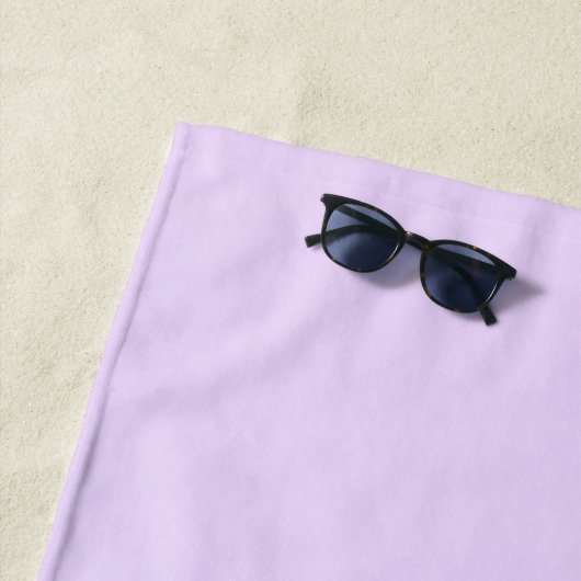 Serviette De Plage Lavender violet monogramme initiales nom script (En situation)