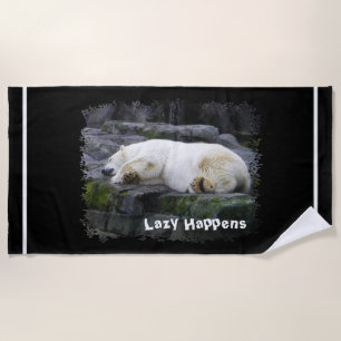 Serviette De Plage Lazy arrive Ours Polaire