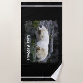 Serviette De Plage Lazy arrive Ours Polaire (Devant)
