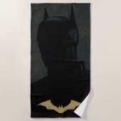 Serviette De Plage Le Batman Avec Symbole De Chat D'Or (Devant)