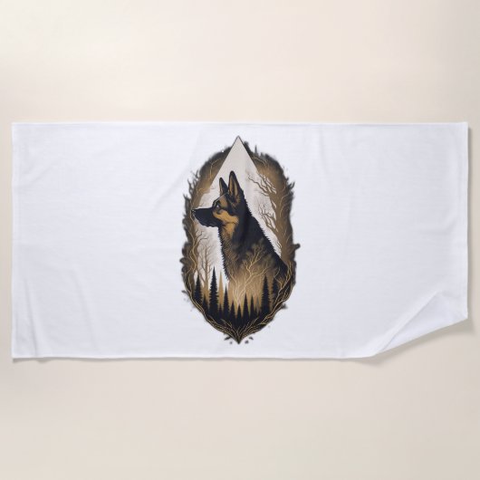 Serviette De Plage Le berger allemand 003 (Devant)