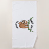 Serviette De Plage Le café matinal de Sloth (Devant)