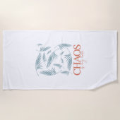 Serviette De Plage Le chaos est mon cardio (Devant)