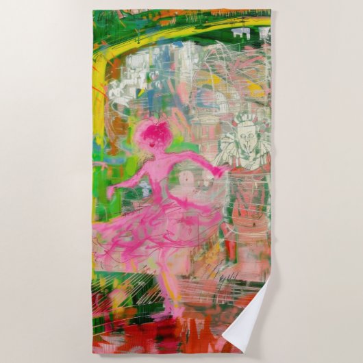 Serviette De Plage Le Chaos Stalker - Neon Ballet (Devant)