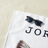 Serviette De Plage Le chat hawaïen de Kitty | ajoutent votre nom (En situation)