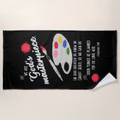 Serviette De Plage Le chef d'oeuvre de Dieu (Devant)