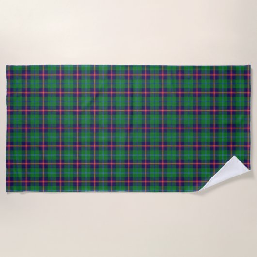 Serviette De Plage Le Clan Young Tartan des accents écossais (Devant)