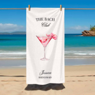Serviette De Plage Le cocktail rose du club Bach pour l'enterrement d