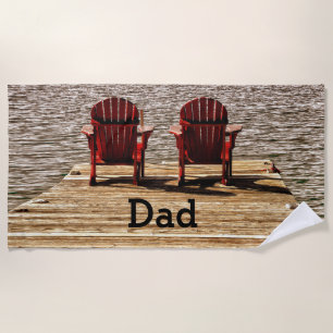 Serviette De Plage Le cottage Adirondack préside le papa