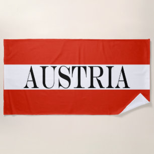 Serviette De Plage Le drapeau autrichien