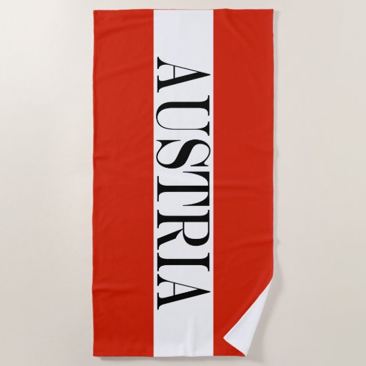 Serviette De Plage Le drapeau autrichien (Devant)
