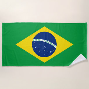 Serviette De Plage Le drapeau brésilien Beach Towel