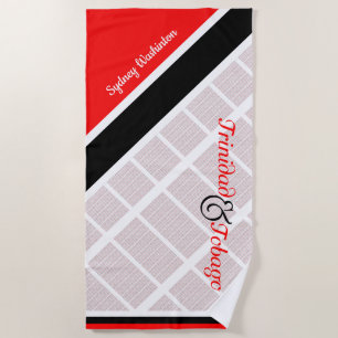Serviette De Plage Le drapeau de Trinité-et-Tobago porte votre nom