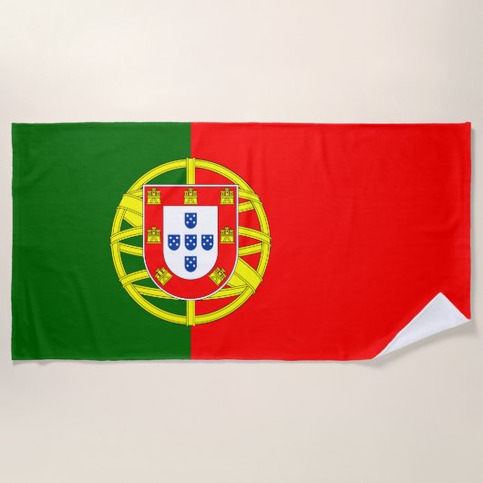 Serviette De Plage Le drapeau du Portugal Beach Towel (Devant)