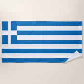 Serviette De Plage Le drapeau national de la Grèce (Devant)
