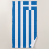 Serviette De Plage Le drapeau national de la Grèce (Devant)