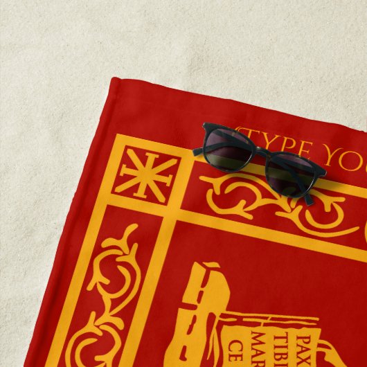 Serviette De Plage Le drapeau vénitien (En situation)