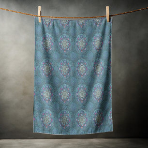 Serviette De Plage Le filtre Floral Air Force Blue Manipur Mandala