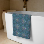 Serviette De Plage Le filtre Floral Air Force Blue Manipur Mandala