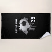 Serviette De Plage Le football déchiré (Devant)