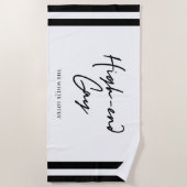 Serviette De Plage Le Gay Haut De Gamme - Le Lotus Blanc (Devant)