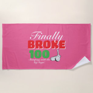 Serviette De Plage Le golfeur avide atteint un jalon sportif