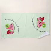 Serviette De Plage Le Goût Rafraîchissant De L'Été (Devant)