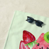 Serviette De Plage Le Goût Rafraîchissant De L'Été (En situation)