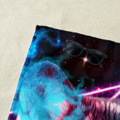 Serviette De Plage Le loup spatial mystique (En situation)