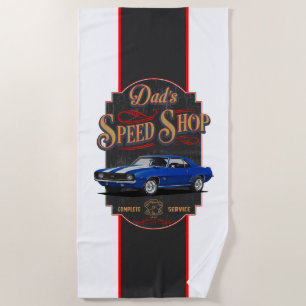 Serviette De Plage Le magasin de vitesse Camaro de papa