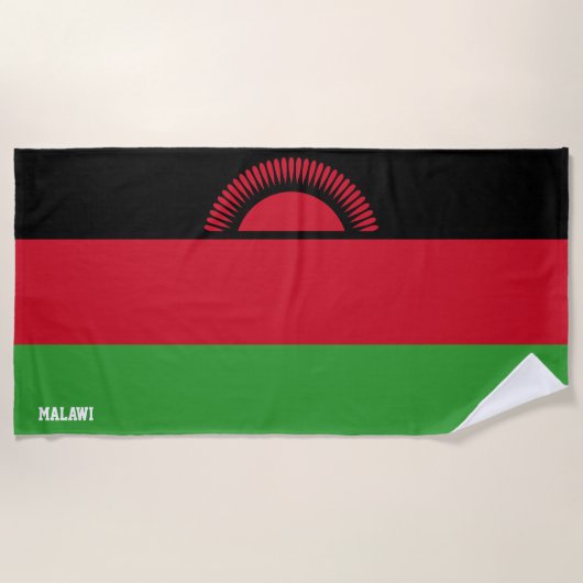Serviette De Plage Le Malawi Drapeau Splendid Patriotic (Devant)