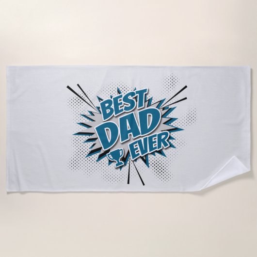 Serviette De Plage Le meilleur papa jamais (Devant)