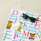 Serviette De Plage Le modèle ABC de Dr Seuss avec des mots (En situation)