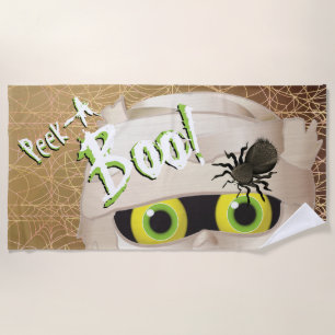Serviette De Plage Le Monstre De La Maman D'Halloween Jette Un Coup D