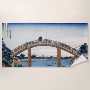Serviette De Plage Le mont Housai Fuji vu d'en bas Pont Homme