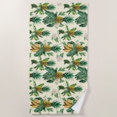Serviette De Plage Le Motif blanc Lotus Pineapple Paradise (Devant)