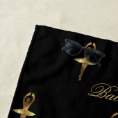 Serviette De Plage Le motif élégant de ballerine ajoutent le nom ou (En situation)
